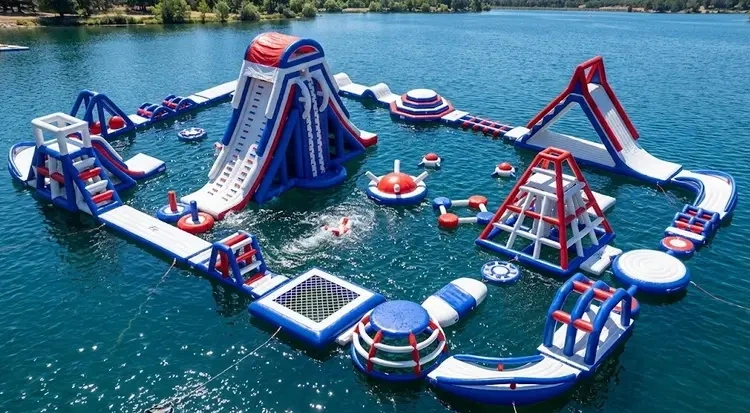  inflatable water park systems designed for lakes, oceans, and resorts