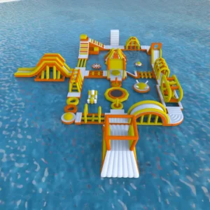 inflatable floating obstacle course