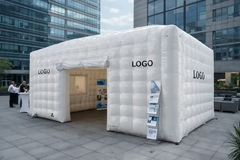 custom airtight inflatable cube tent