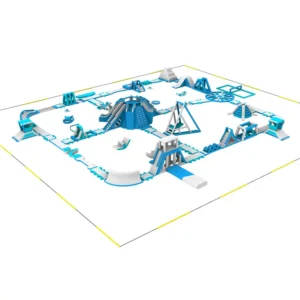 Giant inflatable aqua park