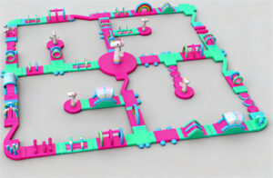 100 Persons Capacity Inflatable Water Park