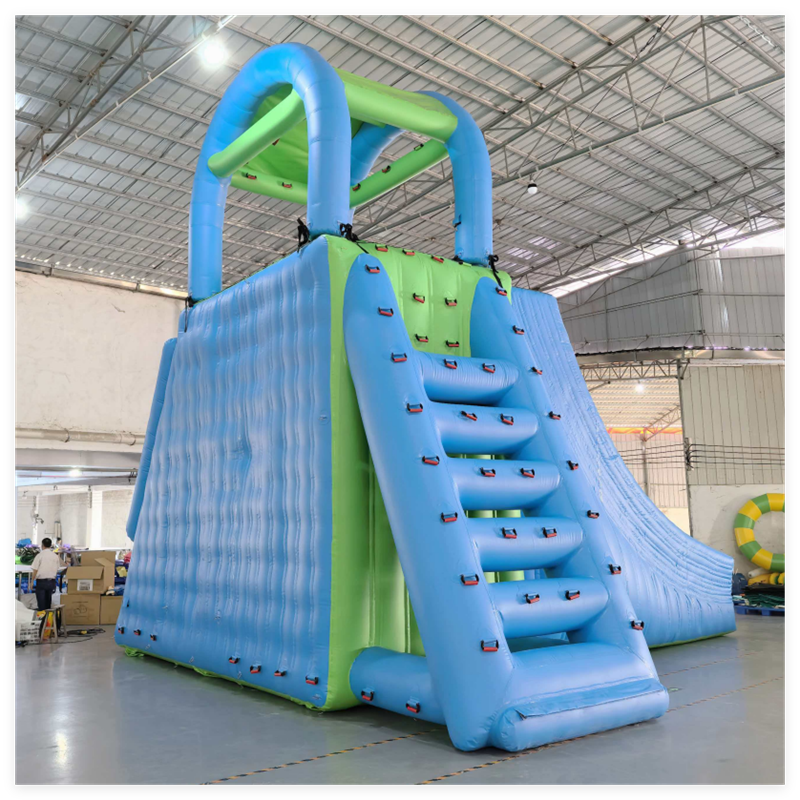 Commercial Giant Inflatable Water Slide with Climbing Wall for Aqua Park - Image 3