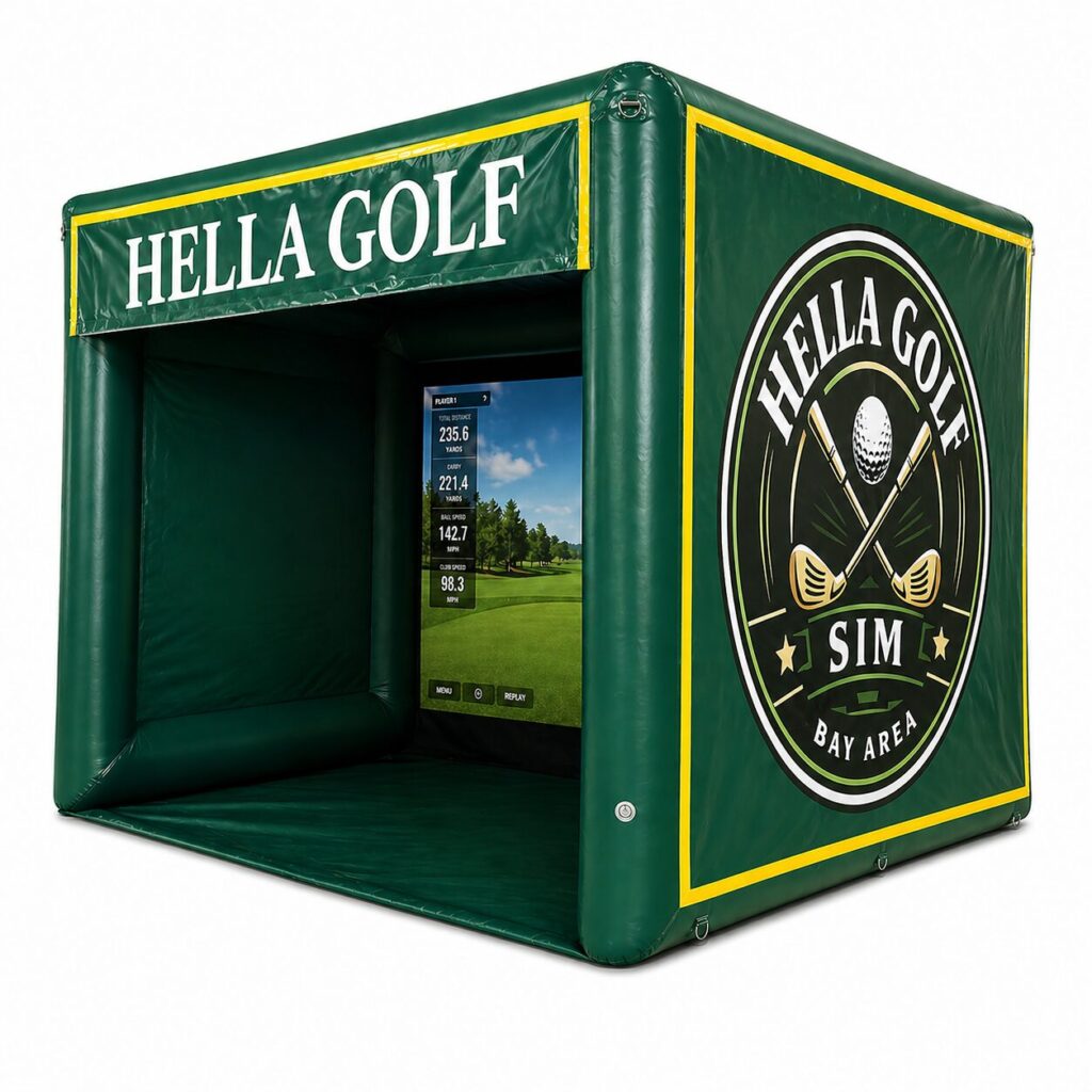 inflatable golf simulator enclosure