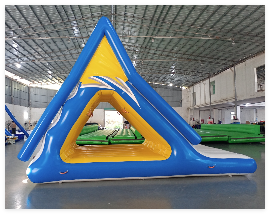 Inflatable Triangle Water Slide | Commercial Floating Water Climbing Slide Module - Image 2