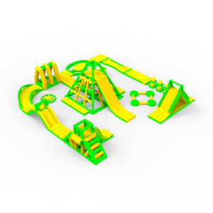 20m Small Inflatable Aqua Park - Commercial Grade Aqua Obstacle Course