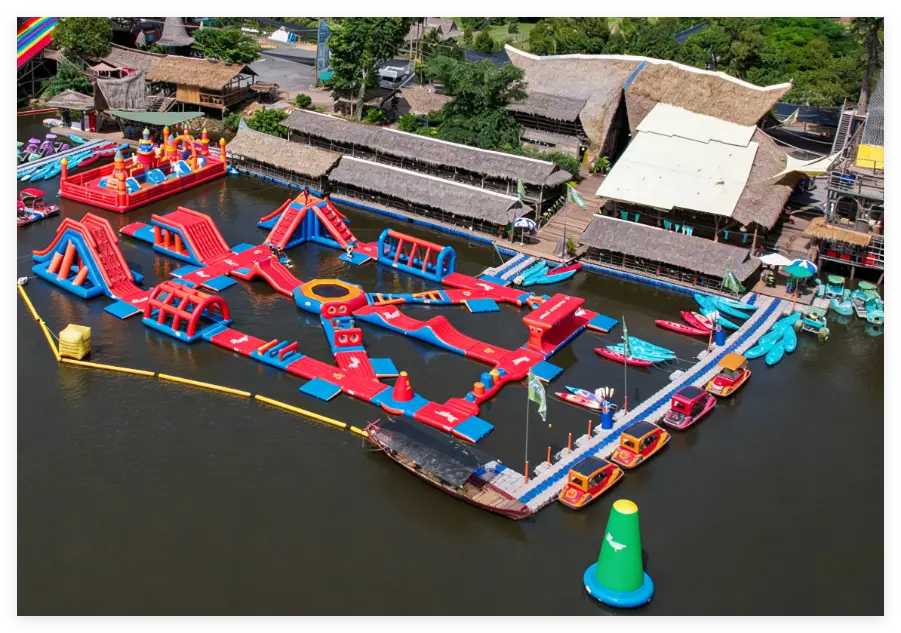 lake resort inflatable water park projects