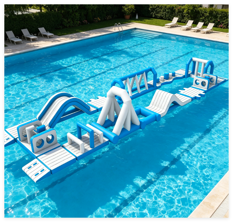 Swimming Pool Obstacle Course – Inflatable Water Adventure Game for Kids & Adults - Image 3