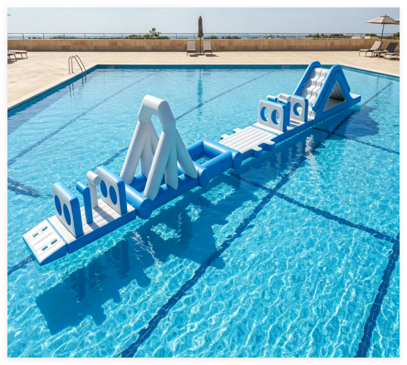 Pool Fun Sealed Modular Obstacle Courses | Commercial Inflatable Pool Obstacle Course for Water Parks - Image 4