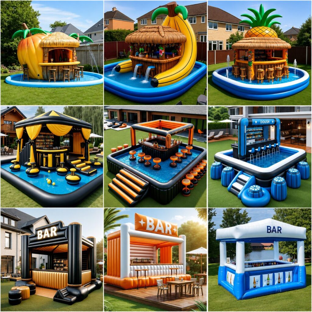 blow up pool bar