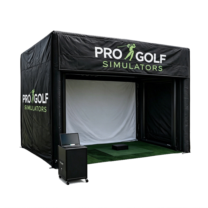 Inflatable Golf Simulator Tent | Portable Indoor & Outdoor Golf Practice Enclosure for Events & Commercial Use