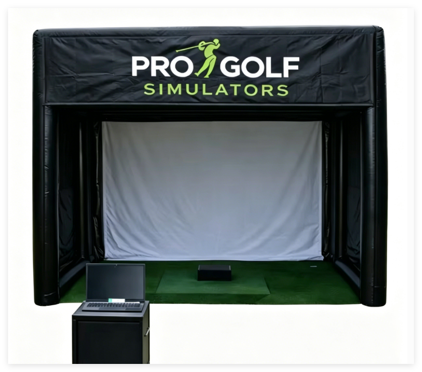 Inflatable Golf Simulator Tent | Portable Indoor & Outdoor Golf Practice Enclosure for Events & Commercial Use - Image 2