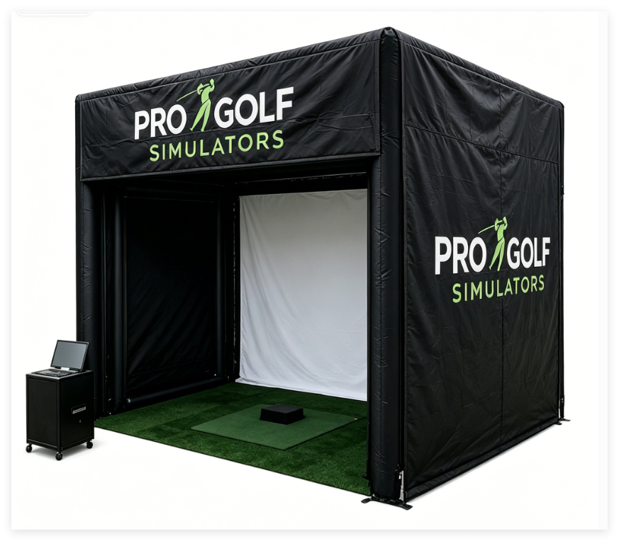 Inflatable Golf Simulator Tent | Portable Indoor & Outdoor Golf Practice Enclosure for Events & Commercial Use - Image 4