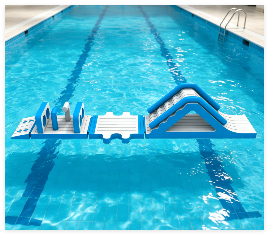 Inflatable Pool Obstacle Course – Commercial Water Park Floating Challenge Game - Image 4