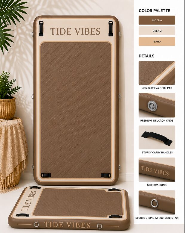 Custom Inflatable Water Yoga Mat Floating Fitness Board - Image 8
