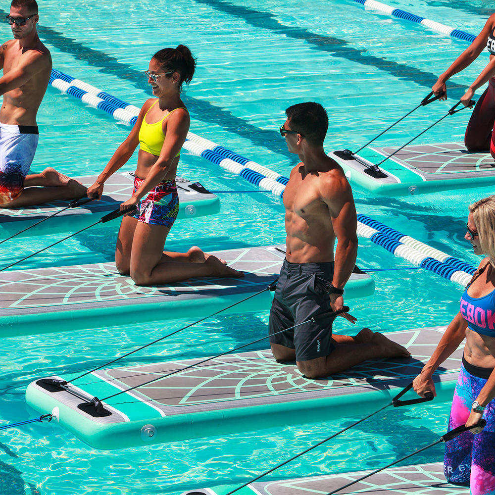 Custom Inflatable Water Yoga Mat Floating Fitness Board - Image 6