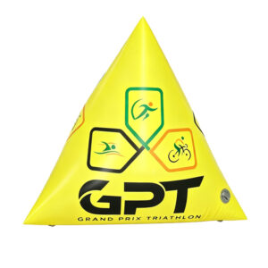 Custom Inflatable Triangle Safety Buoy for Lakes & Marine Race Marking