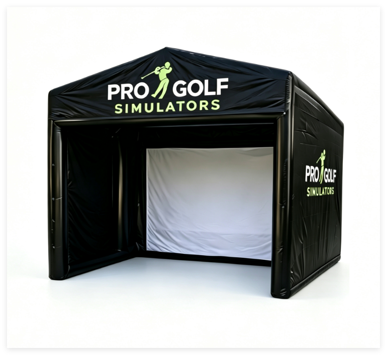 outdoor golf simulator enclosure