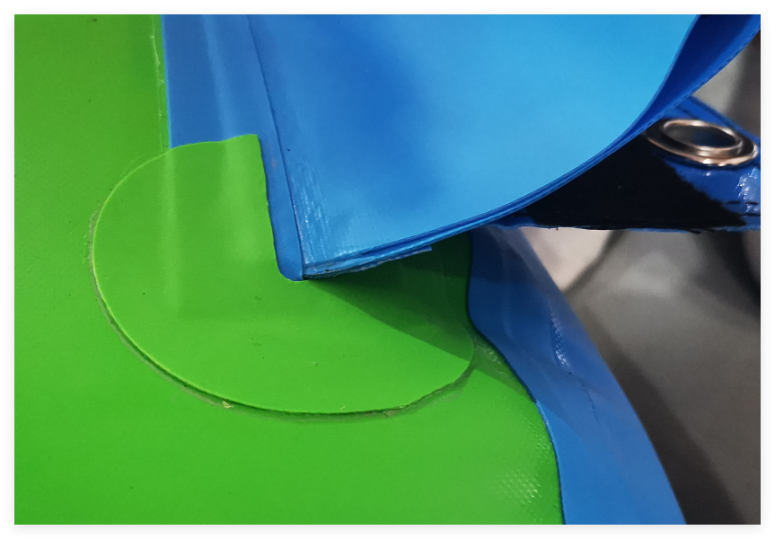 Hushine reinforacement on inflatable water park