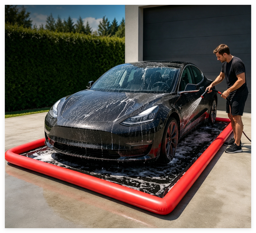 inflatable wash mat