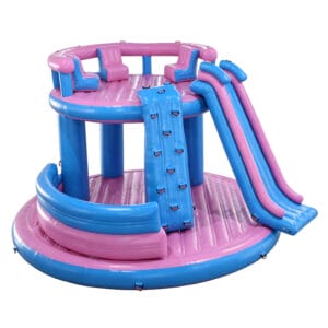 Portable Inflatable Floating Island Bar With Slide