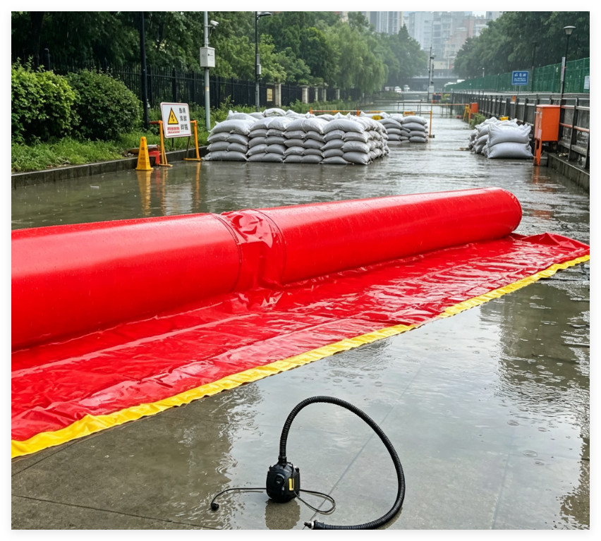 Portable Water Filled Inflatable Flood Barrier - Image 2