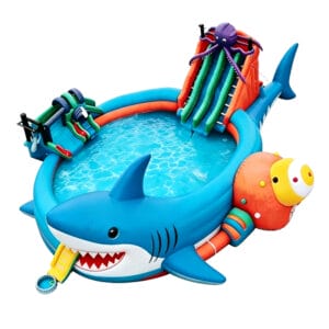 Giant Shark & Octopus Land Inflatable Water Park